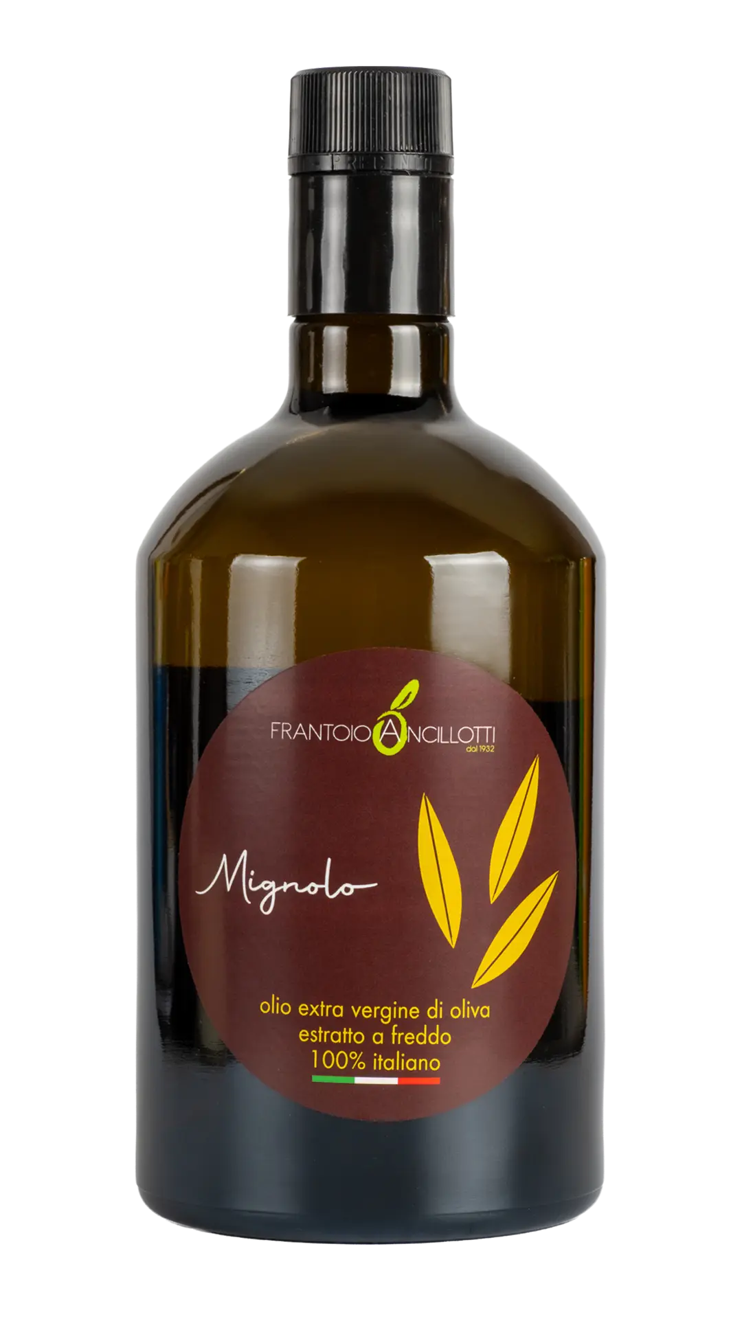 Olio Extravergine di oliva monocultivar Mignola italiano 2026-27 - Bottiglia 0,75L - Frantoio Ancillotti